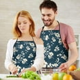 thumbnail image 5 of Pioneer Flower Floral Print Pattern Apron-Garden Aprons for Women with Pockets-Cotton Linen Waterproof Kitchen Cooking Gardening Aprons Adjustable for Kitchen,Cooking,BBQ and Salon 33x27 Inch, 5 of 7