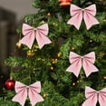 thumbnail image 6 of 10 Pack Beautiful Solid Color Christmas Bows Ornament For Christmas Tree 5.91x5.51 inch Plastic Wreath Ribbon Bows Rustic Crafts Gift Bows for Xmas Wreaths Garland Gift Wrapping Wedding Decor, 6 of 6