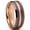 RoseGold, variant on Mens Chocolate Brown Rose GoldTone Tungsten Carbide Wedding Band Ring 8mm