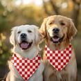 thumbnail image 2 of Dog Bandana 2 Pack,Red and Black Checkered Pattern Bandanas for Dogs,Cat Bandana,Small/ Large Dog Bandana 2 Size,Dog Bandanas, 2 of 6