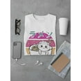thumbnail image 3 of Ramen Neko Bowl Faded Art T-Shirt Men -Smartprints Designs, Male Medium, 3 of 4
