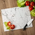 thumbnail image 6 of CounterArt "White Marble Design" 3mm Heat Tolerant Glass Cutting Board 15" by 12", 6 of 8