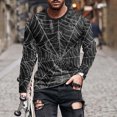 thumbnail image 1 of Blusas y camisas de manga larga con cuello redondo para hombre, blusas casuales de cuello redondo y manga larga, camisetas estampadas, blusas para hombre, 1 of 5