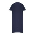 thumbnail image 5 of Stylish SMihono Womens Summer Dress Oversized High Waist Short Sleeve Short Dress Classic Casual Vacation Dress Basic Boutique Dress Navy M, 5 of 7