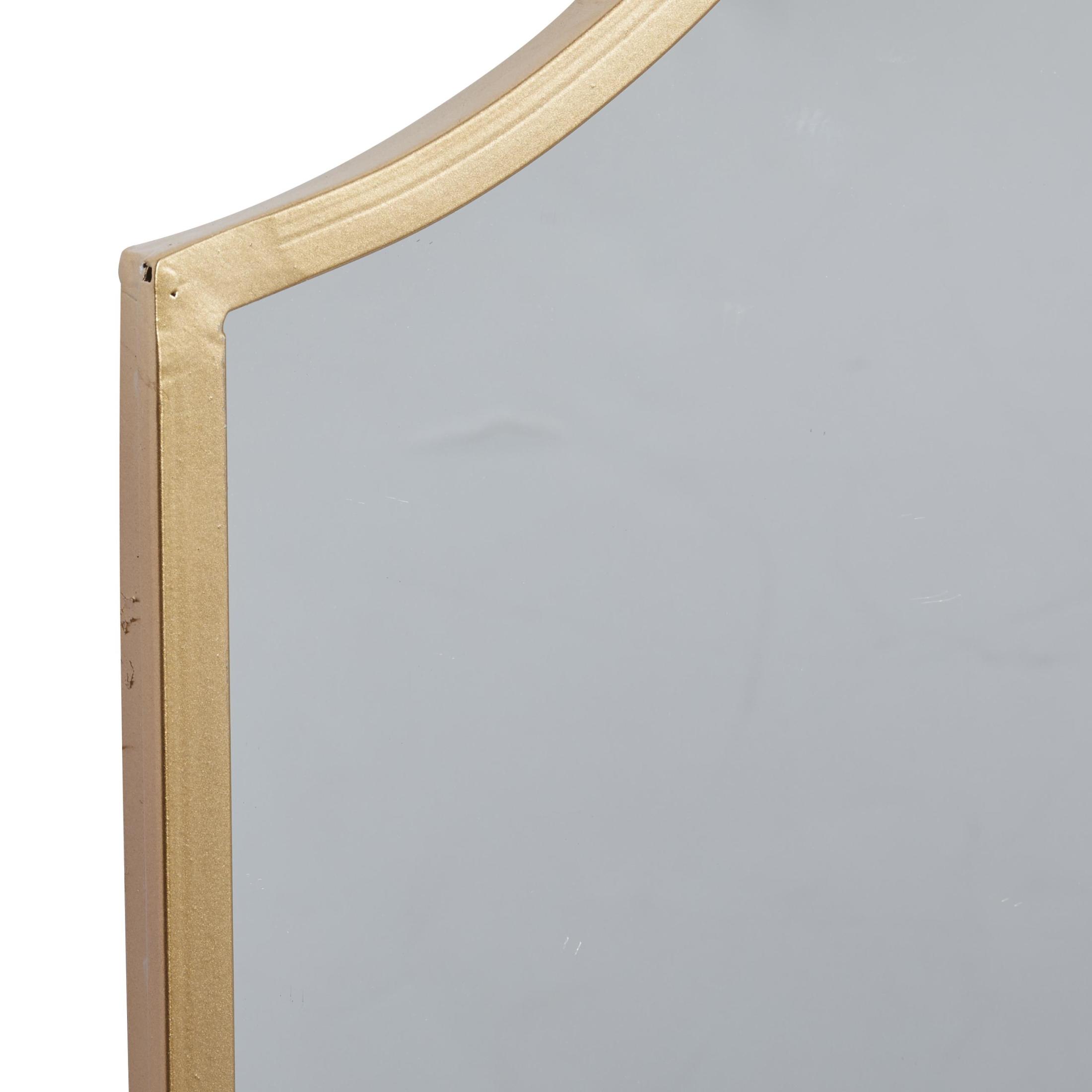 DecMode 53" x 31" Gold Arched Wall Mirror with Folding Sides