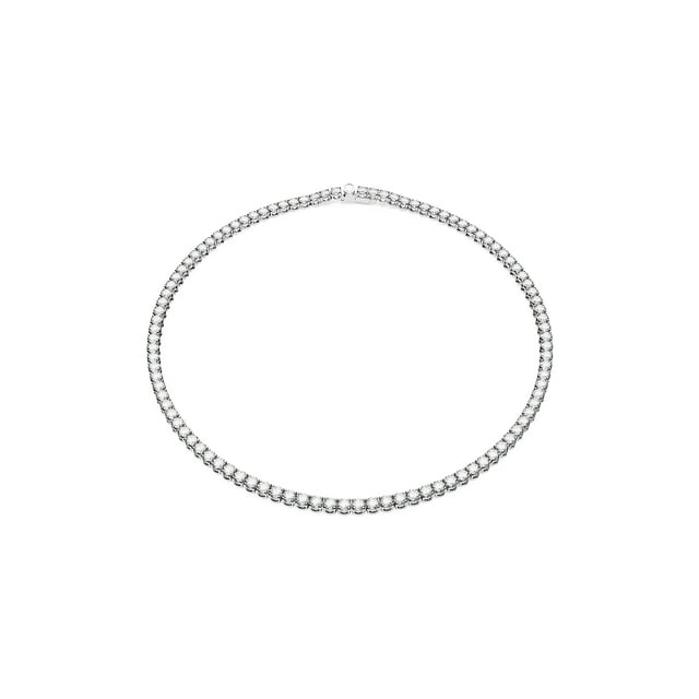 Collar Swarovski Matrix Tennis con cristales transparentes de rodio