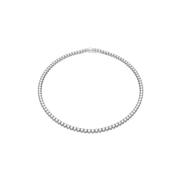 Collar Swarovski Matrix Tennis con cristales transparentes de rodio