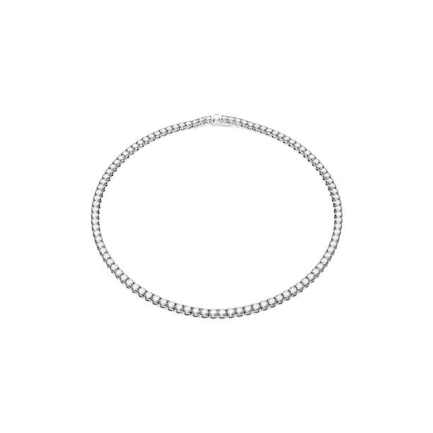 Collar Swarovski Matrix Tennis con cristales transparentes de rodio