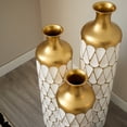 thumbnail image 7 of Aukfa Metal Decorative Tall Floor Vase,Set of 3 Large glazed Vases,22.83"/ 27.17"/31.5" H,Gold, 7 of 7