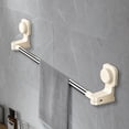 thumbnail image 3 of Suction Cup Towel Rack | No Drill Bathroom Wall Mount | Strong Hold Towel Holder | Modern Bathroom Storage Shelf | Includes 1 Towel Bar, 3 of 5