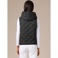 thumbnail image 4 of DARING DIVA Women's Lightweight Hooded Puffer Vest Quilted Short Coat XL Black, 4 of 7