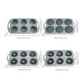 thumbnail image 5 of Shoreew 6-Cavity Silicone Wreath Mold Christmas Baking Mold for Cupcakes Soap Chocolates Flexible DIY Craft & Holiday Treats Mold, 5 of 7