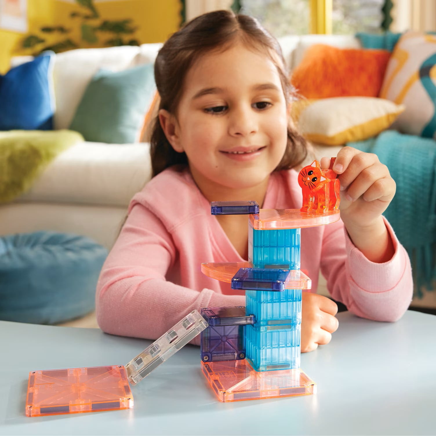 MAGNA-TILES® Hamster Ball and Cat Tree 13-Piece Magnetic Construction Set Bundle
