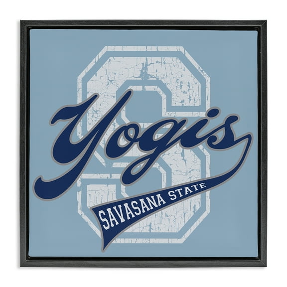 Stupell Industries Savasana State Yogis Text & Numbers Painting Black Floater Framed Canvas Art Print Wall Art, 18 x 18