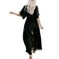 thumbnail image 2 of FANCYINN Long Black Beach Coverups for women Kimono Bikini Cardigan Swimsuit Summer Flowy Dress Beachwear M, 2 of 6