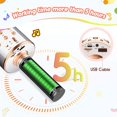 thumbnail image 4 of Juguetes divertidos para niñas de 3 a 12 años, micrófono para niños, micrófono de Karaoke, cumpleaños para niños de 5 a 12 años, micrófono de juguete para niños Zhivalor WRMH-421-2, 4 of 6
