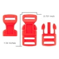 thumbnail image 2 of 25 - 1/2 inch Orange-Red Economy Contoured Side Release Plastic Buckles, 2 of 2