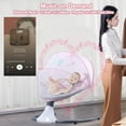 thumbnail image 4 of OUYI Baby Swing for 0-24Months - USB/Bluetooth, 4-Speed, 5-Point Harness, Remote Control, Portable (Pink), 4 of 9