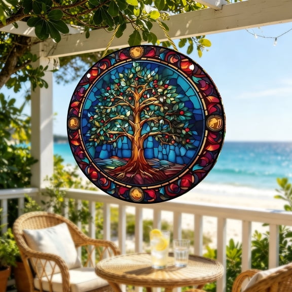 Sunflower Hanging Stained Glass for Windows,6 Inch Hand-Painted Sunflower Garden suncatchers,Suncatcher Home Decor,Gift for Women,Mom,Grandma,Hangings Stained Suncatcher Window Hanging