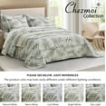 thumbnail image 5 of Chezmoi Collection Oversized Bedspread 128x106 Jacquard Matelasse Leaf Damask Design, 5-Piece Lightweight Reversible Microfiber Bedding Coverlet Set for All Season Oversized King, Platinum Gray/White, 5 of 9
