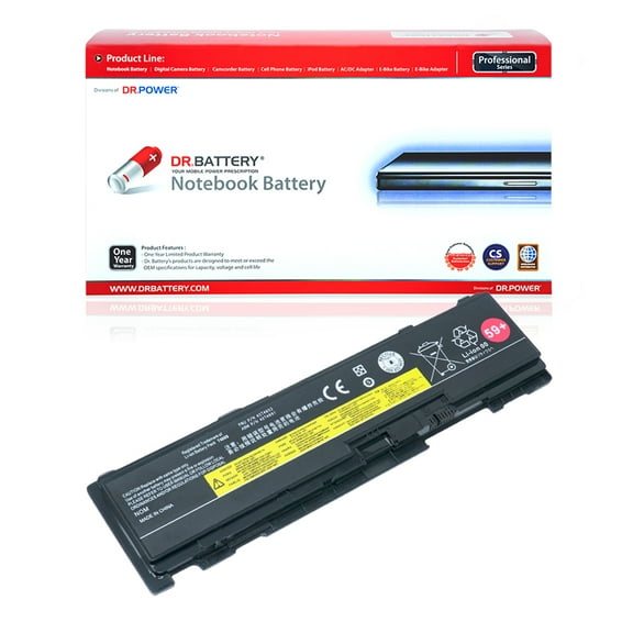 DR. BATTERY - Replacement for IBM ThinkPad T400s / T400s 2808 / T410s / T410s 2904 / T410s 2912 / T410s 2928 / T410si 2912 / 42T4832 / 42T4833 / 51J0497 / ASM 42T4691 / FRU 42T4688 [11.1V / 44Wh]