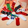 thumbnail image 3 of Calcetines navideños hasta media pantorrilla para adultos, calcetines de algodón jacquard para parejas, regalo de dibujos animados, 3 of 3