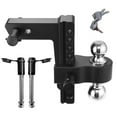 thumbnail image 2 of Trailer Receiver Hitch, Heavy Duty Trailer Hitch, Adjustable Receiver Extenders, Tow Hitch Ball Mount, Drop/Rise Hitch Kit with Pins & Locks, 2-8 Inch, 2 of 9