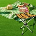 thumbnail image 1 of Taburete de campamento plegable taburete de pie práctico asiento de reposapiés de pie ultraligero portátil para caminata de caminata Barbacoa Barbacoa Naranja, 1 of 8