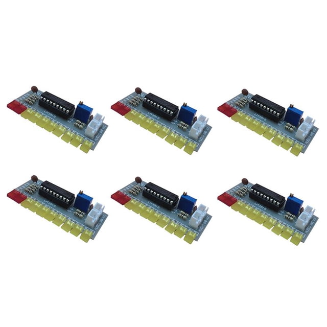 6X LM3915 Audio Level Indicator Diy Kit 10 Led Sound Audio Spectrum Analyzer Level Indicator Kit Electoronics Soldering