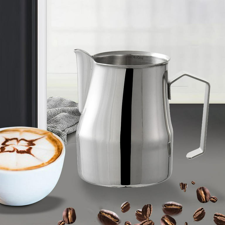 Milk Frothing Pitcher Espresso Accessories - Milk Steaming Pitcher  Stainless Steel Pitcher Latte Art Espresso Machine Cappuccino Coffee Milk  Frother