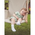 thumbnail image 6 of BemeyourBBs Newborn Baby Girl Summer Clothes Knit One Piece Romper Outfits Infant Crew Neck Short Sleeve Snap Button Knit Jumpsuit, 6 of 9