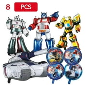 8 PCS Transformers Foil Balloons, Transformers Birthday Party Supplies