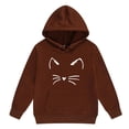 thumbnail image 4 of Hessimy Toddler Boys Girls Spring Summer Cartoon Print 2Pcs Long Sleeve Sweatshirt Tops Pants Warm Sweatsuit, Warm Sweat Comfort(Brown,12-13 Years), 4 of 7
