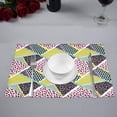 thumbnail image 3 of MKHERT Modern Seamless Geometric Pattern in Retro Abstract Style Placemats Table Mats for Dining Room Kitchen Table Decoration 12x18 inch,Set of 6, 3 of 4