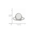 thumbnail image 5 of 14K White Gold Ring Band Signet 9.0x8.5mm Open Back, Size 5, 5 of 5