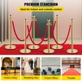 thumbnail image 3 of VEVOR Crowd Control Stanchion Posts, Silver, 6-Pack, Queue Line Barriers, 3 of 11