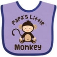 thumbnail image 3 of Inktastic Papas Little Monkey Boys Funny Boys or Girls Baby Bib, 3 of 4