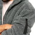 thumbnail image 3 of Mens Hoodies Jacket 2025 Fall Winter Long Sleeve Plush Fuzzy Warm Zip Up Hoodie with Pockets Hooded Sweatshirt, 3 of 8