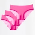 thumbnail image 2 of Vibrex Cotton Underwear for Women Seamless 3PC Women Comfortable Underwear Ice Silk Panties Comfy Yoga Panties Exercise Briefs,Stretch Briefs,S-2XL, 2 of 6
