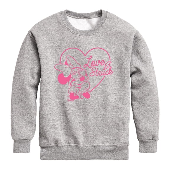 Disney - Minnie Love Struck - Youth Boys Crew Fleece Sweatshirt