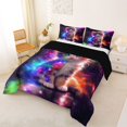 thumbnail image 3 of jejeloiu Rainbow Lovely Kitten Full Size Comforter Sets Kids,Kawaii Cat Bedding Sets For Girls,Reversible,3pcs, 3 of 8