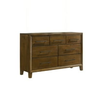 New Classic Furniture Ballard Wood 7-Drawer Dresser in Walnut Brown