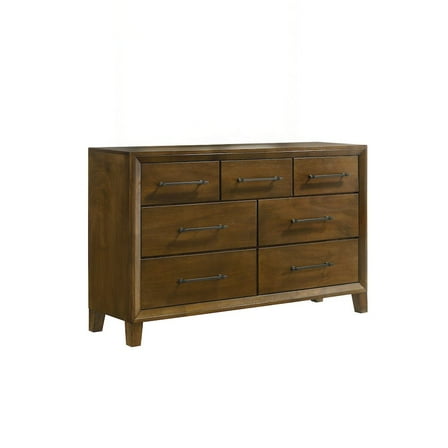 New Classic Furniture Ballard Wood 7-Drawer Dresser in Walnut Brown