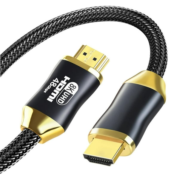 Tianle 8K HDMI 2.1 Cable, 15m/49.2ft 48Gbps Ultra High Speed Braided HDMI Cable HDR10 Compatible with 8K60Hz, 4K120Hz, HDCP 2.2 2.3, PC, Monitor, Laptop, PS5, Ethernet