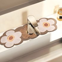 ACDANC Kitchen Sink Faucet Guard Silicone Water Catcher,Draining Mat Behind Faucet Sink Catcher Tray Sink Accessories for Kitchen and Bathroom