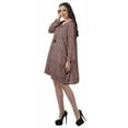 thumbnail image 4 of Moomaya Robe Évasée en Rayonne pour Femmes Manches Longues Imprimée Col en V Décontractée Robe de Plage pour Filles, 4 of 4