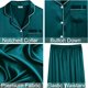 thumbnail image 5 of Conjunto de pijama SWOMOG satén para mujer, 4 unidades, verde oscuro, talla L, 5 of 6