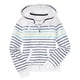 thumbnail image 1 of Sudadera con capucha a rayas Aeropostale para mujer blanca pequeña, 1 of 2