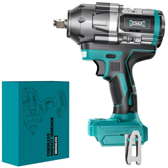 Llave de impacto inalámbrica DIYToolifz 1/2 pulgada 18 V 1200 N.m