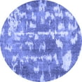 thumbnail image 1 of Ahgly Company Machine Washable Indoor Round Abstract Blue Contemporary Area Rugs, 5' Round, 1 of 4